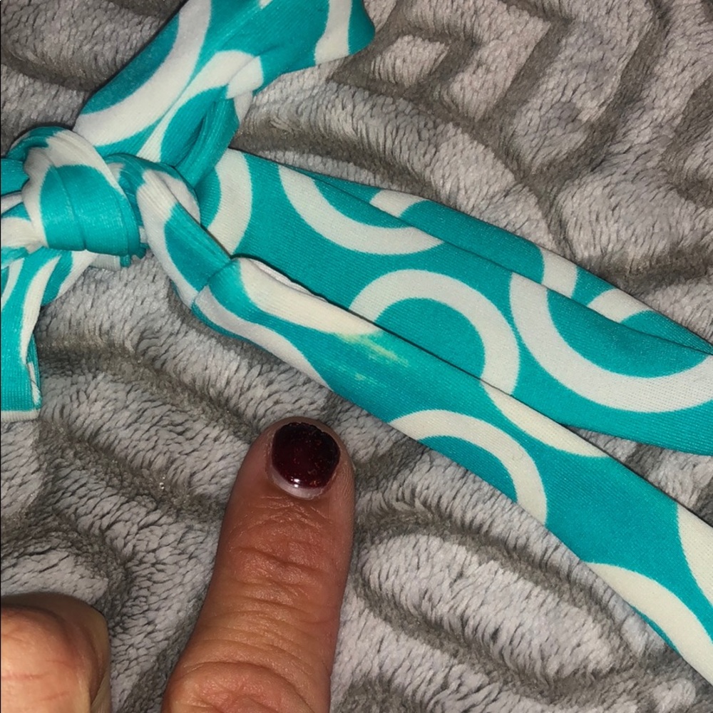 Vintage Victoria’s Secret teal/white string bikini - Picture 6 of 7